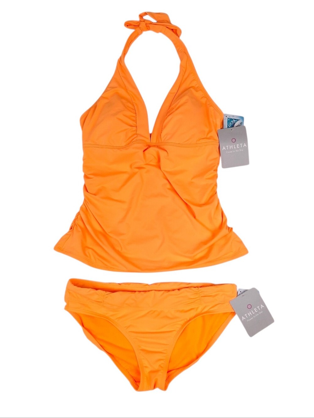 Athleta Shirrendipity Halter Tankini top & bottom two piece beach swim safety